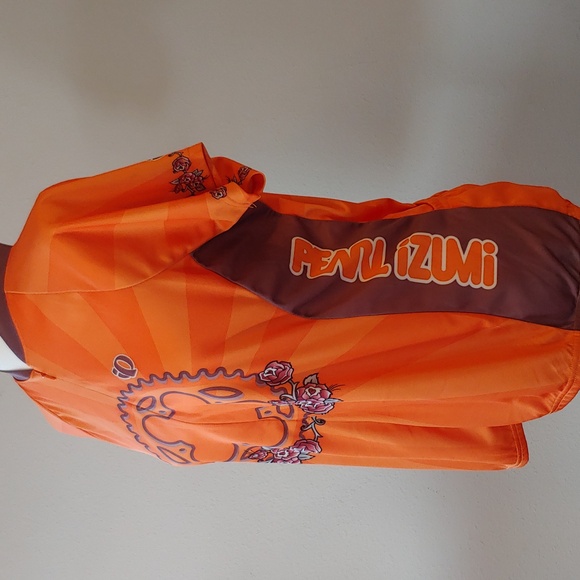 Pearl Izumi Cycling Top Women's Orange Floral Print size XL - Picture 5 of 15